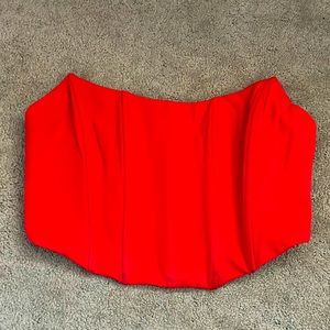 white fox corset top